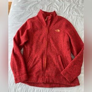The North Face Coral Red Blend Full-Zip Jacket Size L